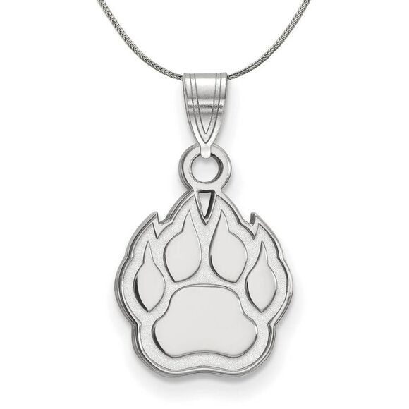 Sterling Silver Northern Illinois U Small Necklace - 24 In - Picture 1 of 8